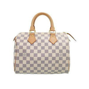 Louis Vuitton Damier Azur White Speedy Handbag